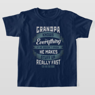 T-shirt Grand-Père Sait Tout Rétro