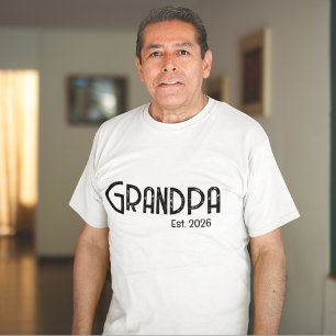 T-shirt Grand-père Style Grunge Écriture Noire