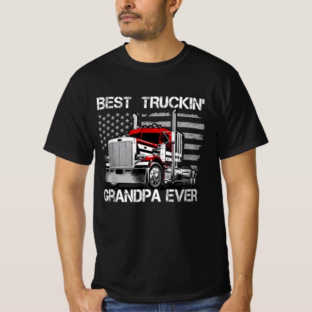 T-shirt Grand-père Truck Driver Meilleur Grand-Père De Cam (Devant)