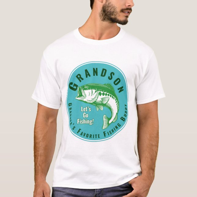T-shirt Grand-père's Favori Fishing Buddy (Devant)