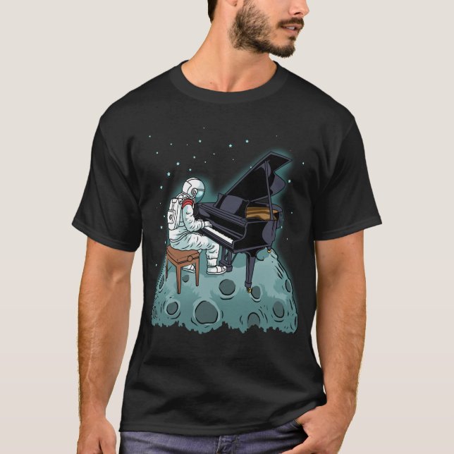 T-shirt Grand Piano Musique Pianiste Cadeau Astronaut Pian (Devant)