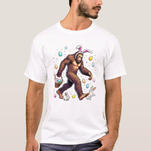 T-shirt Grand pied de Pâques jour drôle Sasquatch mignon l