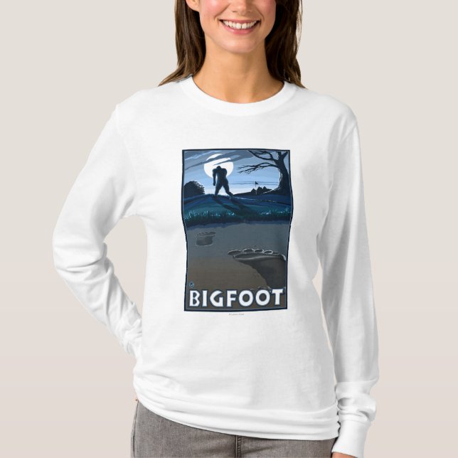 T-shirt Grand pied marchant par le terrain de golf (Devant)