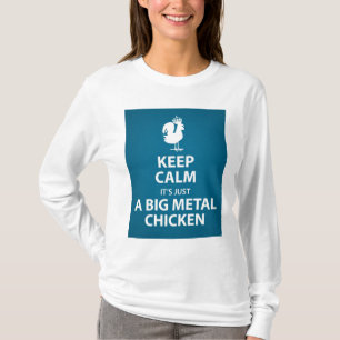 T-shirt Grand poulet en métal (il est sur l'avant)