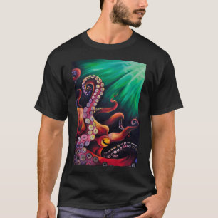 T-shirt Grand poulpe rouge
