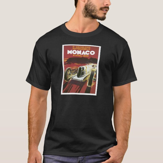 T-shirt Grand prix vintage Monaco (Devant)
