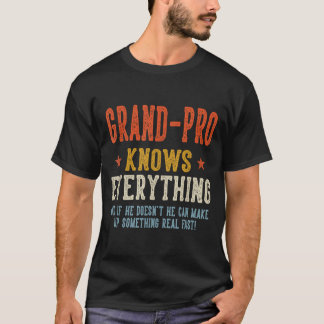 T-shirt Grand-pro sait tout rétro fête des pères