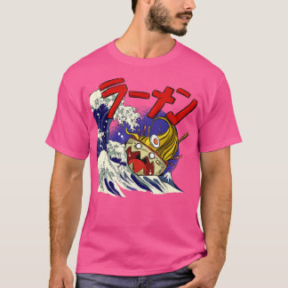 T-shirt Grand Ramen De Kanagawa Nourriture Japonaise Kaiju