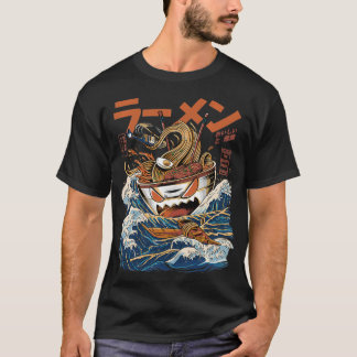 T-shirt Grand Ramen Kanagawa Japonais Nourriture Kaiju Kaw