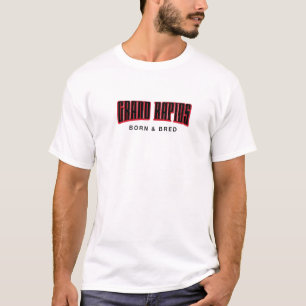 T-shirt Grand Rapids Né Et Élevé Michigan Hometown Mi Ho