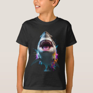 T-shirt grand requin blanc