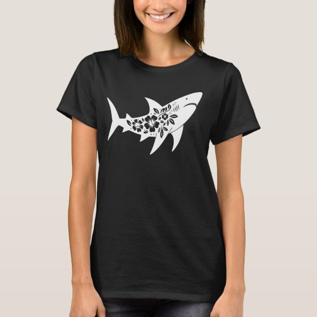 T-shirt Grand requin blanc Amant Biologie marine Animal Sc (Devant)
