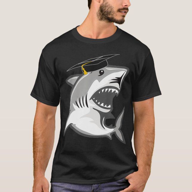 T-shirt Grand requin blanc de la classe de diplôme Cap de  (Devant)