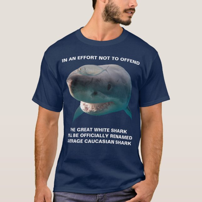 T-shirt Grand requin blanc Moyenne du mème de requin cauca (Devant)
