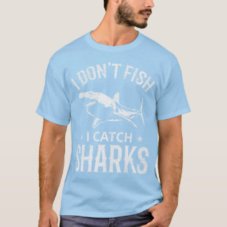T-shirt Grand requin blanc pêche Je ne pêche pas Je pêche 