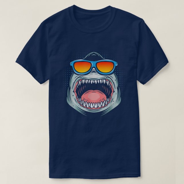 T-shirt Grand requin blanc Poisson de requin drôle requin (Design devant)