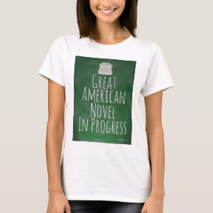T-shirt Grand Roman Américain En Cours Écrivain Devise