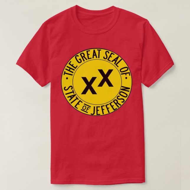 T-shirt Grand Seal of the State of Jefferson Flag (Design devant)