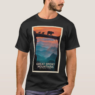 T-shirt Grand Smoky Mountains Parc national Bear Crossing-