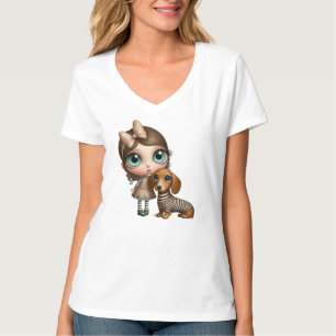 T-shirt Grand teckel à gros yeux