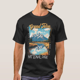 T-shirt Grand Teton National Park Jackson Hole en détresse