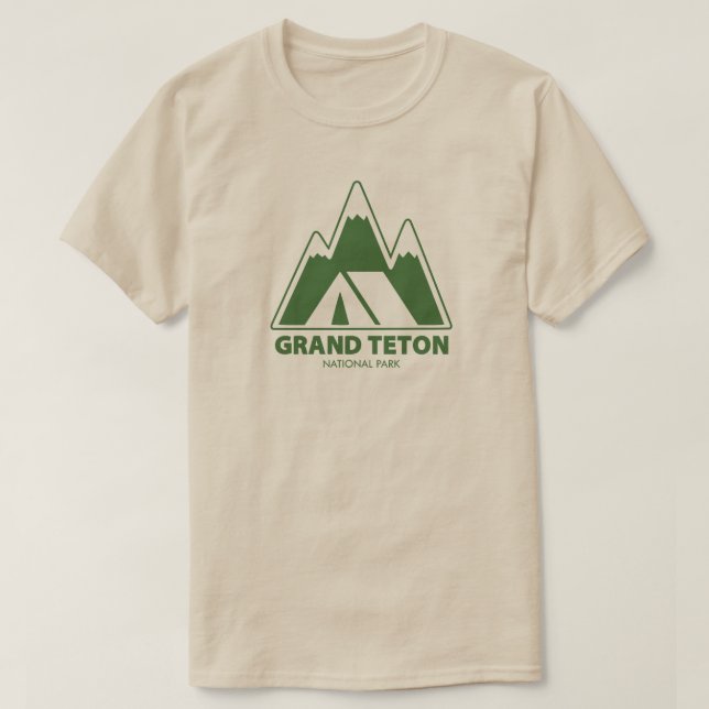 T-shirt Grand Teton National Park Mountains Camping (Design devant)