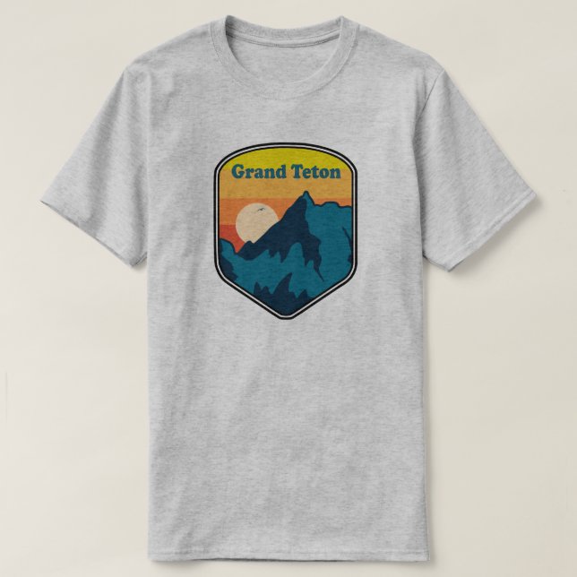 T-shirt Grand Teton Wyoming Sunrise (Design devant)