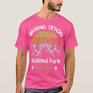 T-shirt Grand Teton Wyoming Us National Park Camping Hikin