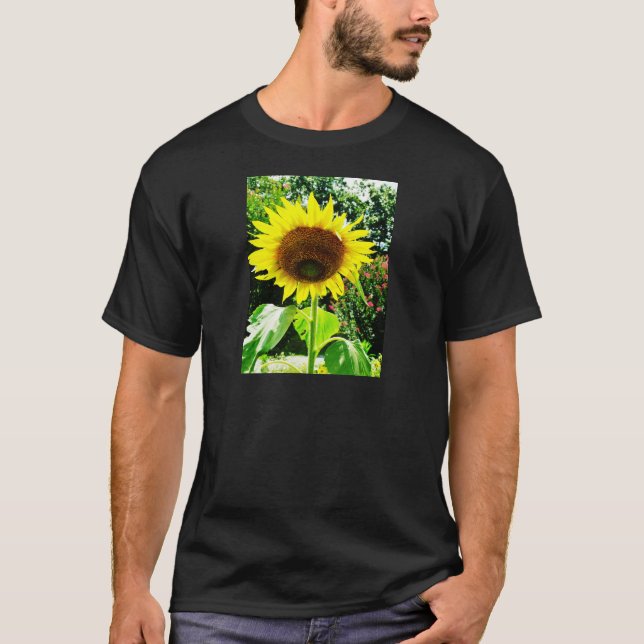 T-shirt Grand tournesol jaune (Devant)
