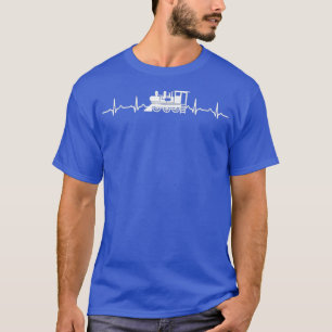 T-shirt Grand Train Design Steam Locomotive Hearbeat