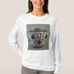 T-shirt Grand vase bleu et blanc à Ming