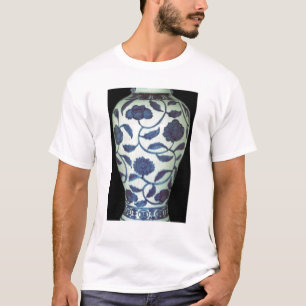 T-shirt Grand vase bleu et blanc, période de Jaijing