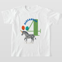 Grande année et nom Anniversaire Fête Zebra