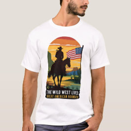 T-shirt grande chemise américaine, chemise occidentale