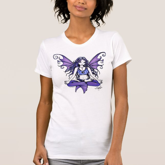 T-shirt Grande chemise blanche "de Lotus violet" (Devant)