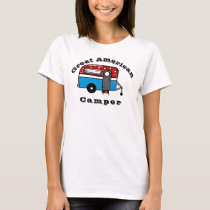T-shirt Grande chemise de camp américaine des Etats-Unis