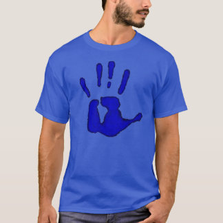 T-shirt Grande copie bleue de main