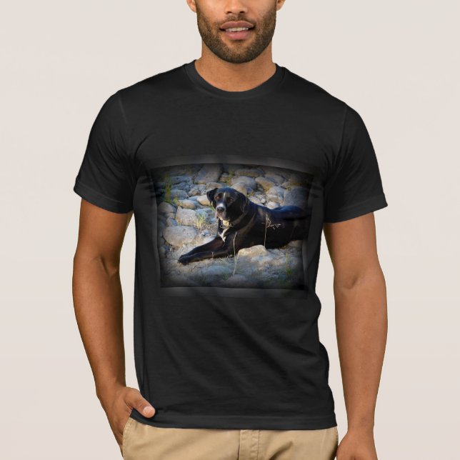 T-shirt Grande croix noire de laboratoire de Pitbull (Devant)