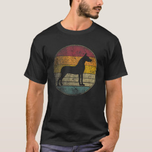 T-shirt Grande Dane Chien Vintage Distressed Retro Silhoue