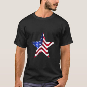 T-shirt Grande Étoile avec motif de drapeau, 4 juillet