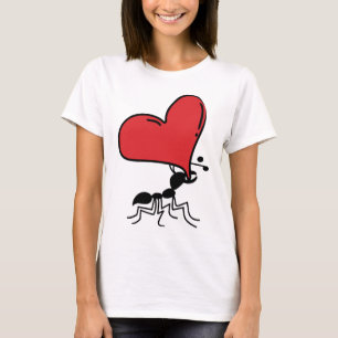 T-shirt Grande fourmi de coeur, un bon nombre de fourmi
