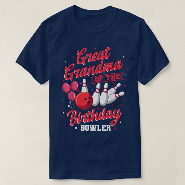 T-shirt Grande Grand-Mère Du Bowler De L'Anniversaire Cele (Design devant)