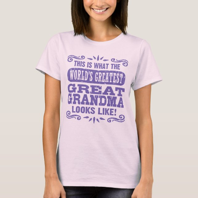 T-shirt Grande grand-mère du monde (Devant)