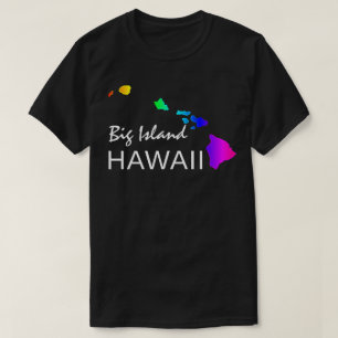 T-SHIRT GRANDE ÎLE - HAWAII ÎLES NEON RAINBOW