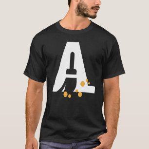 T-shirt Grande Lettre Blanche Un Alphabet Un Capital Éping