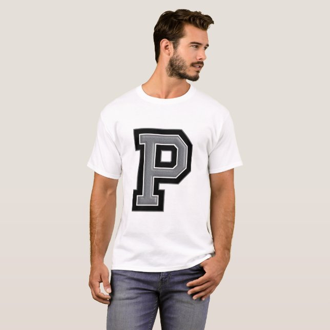 T-shirt Grande lettre P (Devant entier)