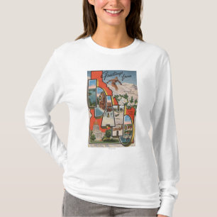 T-shirt Grande lettre ScenesIdaho de l'Idaho (ski)