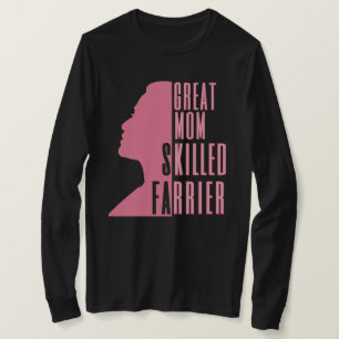 T-shirt Grande maman Farrier qualifié en rose