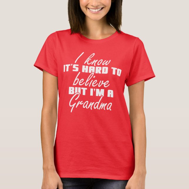 T-shirt Grande-mère qui dit l'idée d'un cadeau à grand-mèr (Devant)