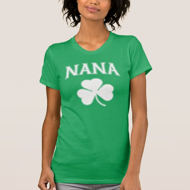 T-shirt Grande-mère Shamrock irlandaise Nana (Devant)